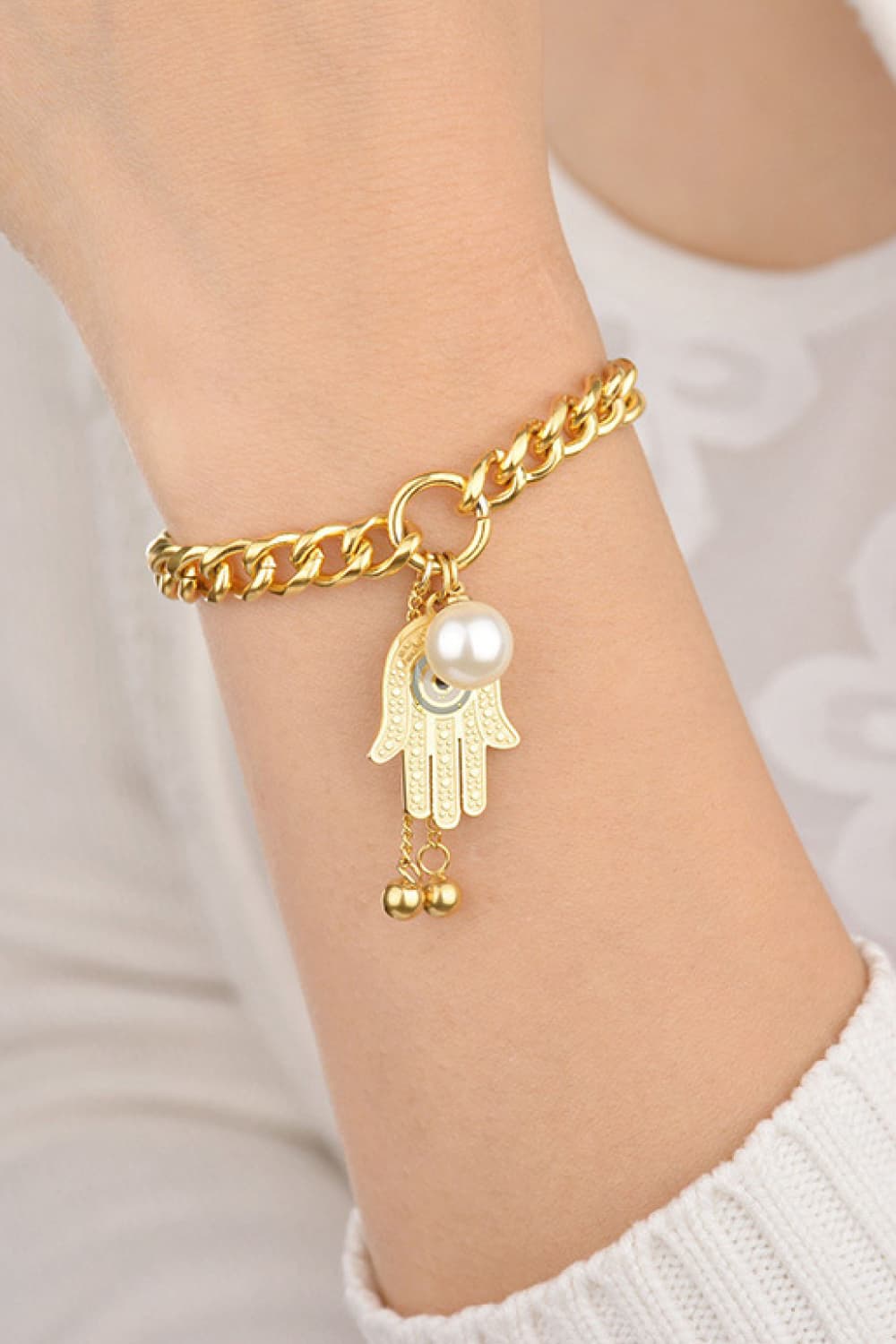 Hamsa Hand Chunky Chain Bracelet - Tophatter Deals and Online Shopping - Electronics, Jewelry, Beauty, Health, Gadgets, Fashion - Tophatter's Discounts & Offers - tophatters - tophatters.co