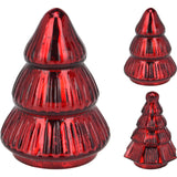 Red Glass Christmas Tree | Freestanding Mottled Red Tree Ornament - 13cm Ornament - Tophatter Daily Deals
