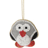 Christmas Tree Beaded Owl Bauble | Christmas Tree Hanging Ornament - 10cm Baubles - Tophatter Daily Deals