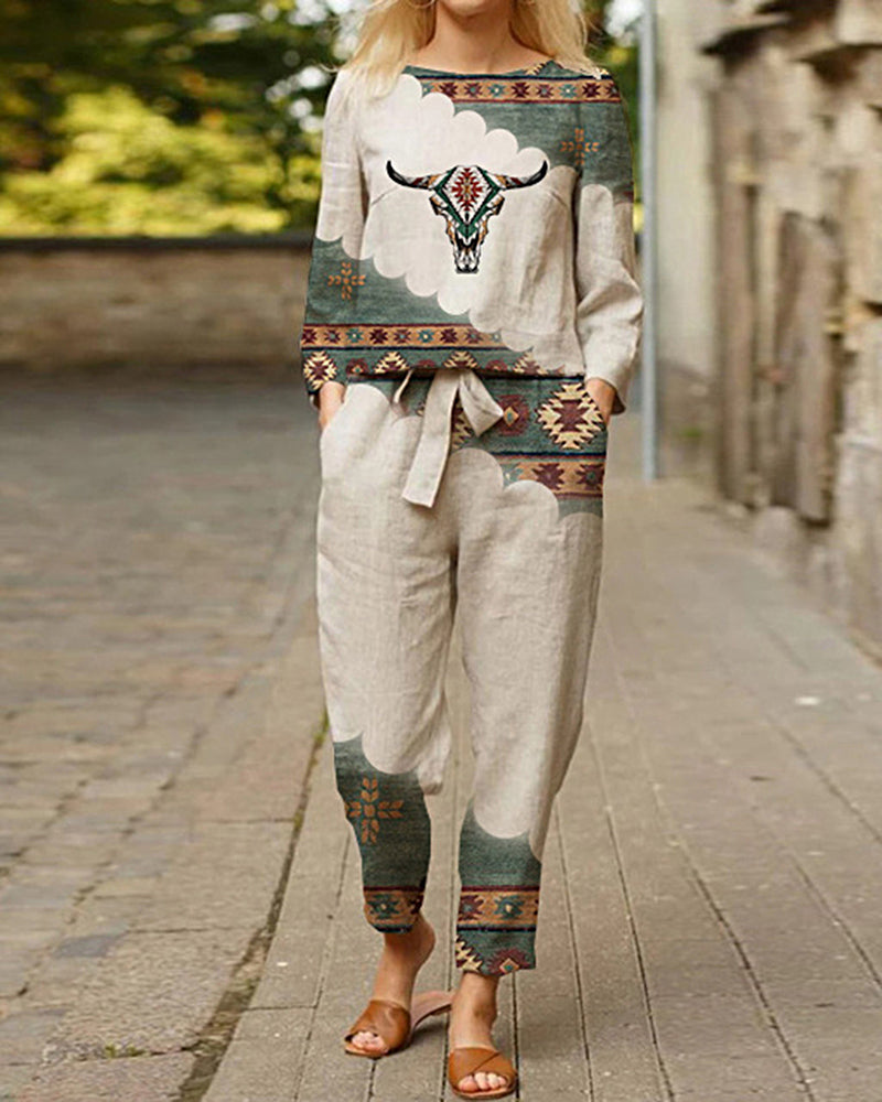 Two Piece Print Tracksuit PAT6 Two Pieces Sets - Tophatter Daily Deals