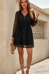 Buttoned Empire Waist Lace Dress Casual Dresses - Tophatter Daily Deals