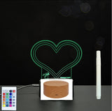 3D Acrylic Board Handwriting Message Board LED Light Style6 Wood grain B 0 - Tophatter Daily Deals