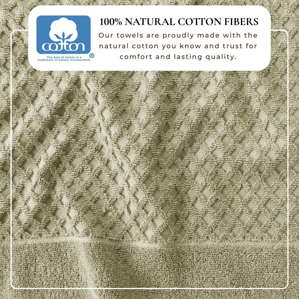 Cotton Diamond Waffle Weave Bath Towel Set - Grayson Collection Bath - Tophatter Daily Deals