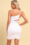 Ruched Cutout One-Shoulder Bodycon Dress - Tophatter Deals