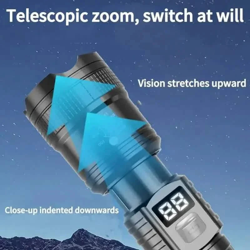 Ultra-Bright Tactical LED Flashlight – 3 Modes, USB Rechargeable, 600 Lumen, Outdoor, Hiking & Camping Outdoor Recreation - Tophatter Daily Deals