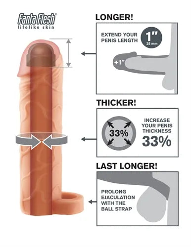 Fantasy Extension 1 Inch Extension With Ball Strap – Penis Extension > Sex Toys For Men > Penis Sleeves - Tophatter Daily Deals