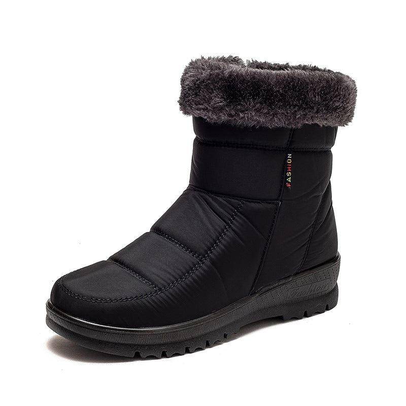 Boots Light Anti-skid Cotton Shoes Women Black 0 - Tophatter Daily Deals