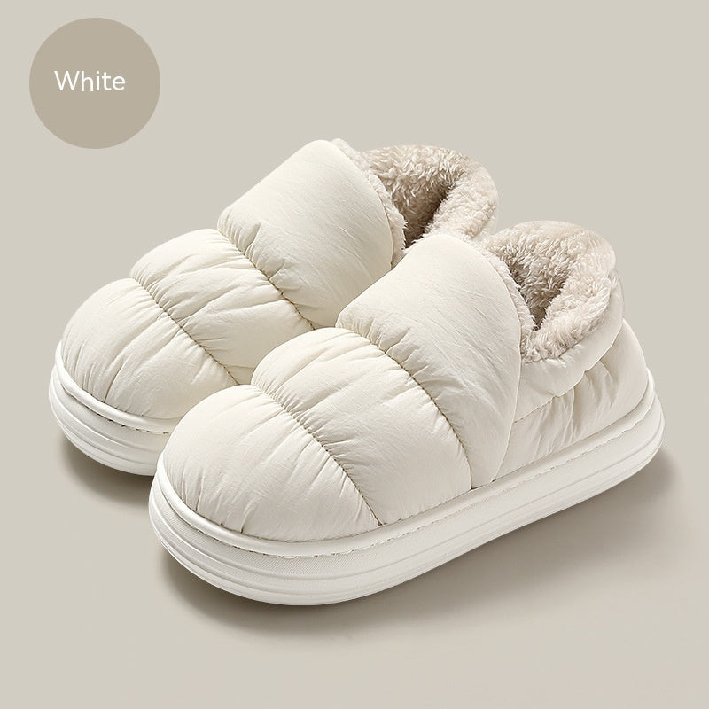 Ankle Wrap Cotton Slippers Women's Winter White 0 - Tophatter Daily Deals