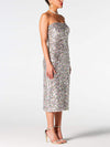 Sequin Straight Neck Midi Wrap Dress Cocktail Dresses - Tophatter Daily Deals