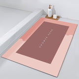 Bathroom Absorbent And Quick-drying Floor Mat Rectangle Pink 1PCS 0 - Tophatter Daily Deals