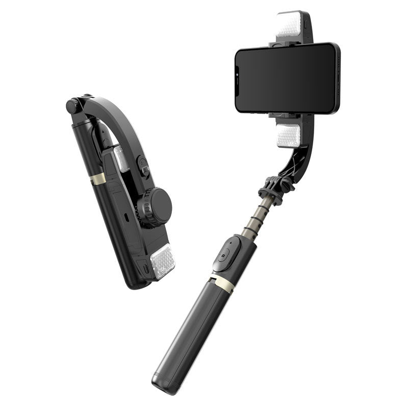 Bluetooth Selfie Stick Handheld Stabilizer Single-axis Mobile Phone Bracket Selfie with light USB 0 - Tophatter Daily Deals