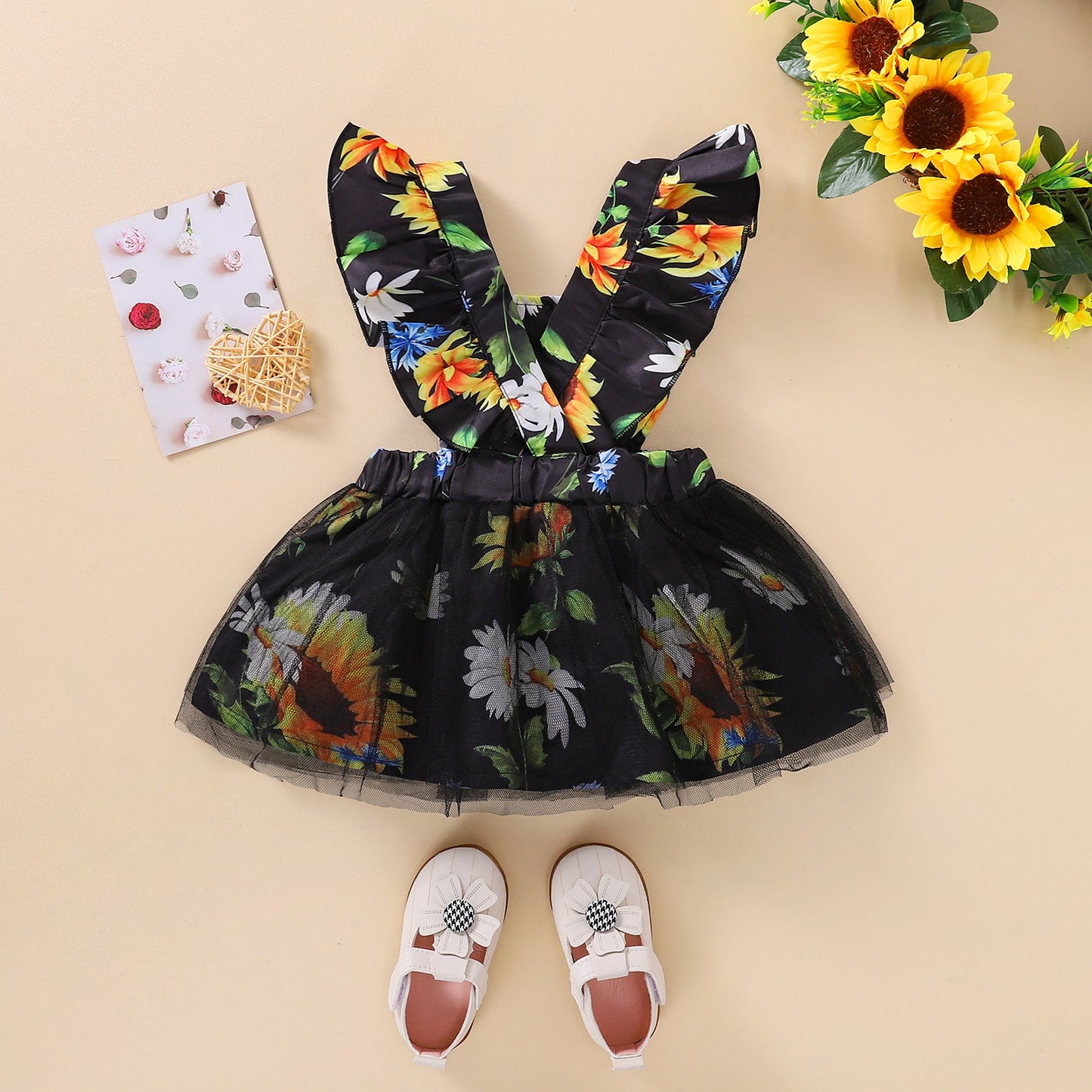 All-match Creative Baby Sunflower Mesh Skirt 0 - Tophatter Daily Deals
