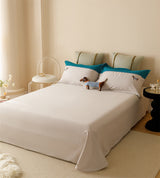 120 Brushed Four-piece Set Embroidered Cotton Quilt Cover Bedding 0 - Tophatter Daily Deals