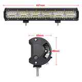 Automotive LED Strip Lights Three-row Work Light Off-road Vehicle Top Light 0 - Tophatter Daily Deals