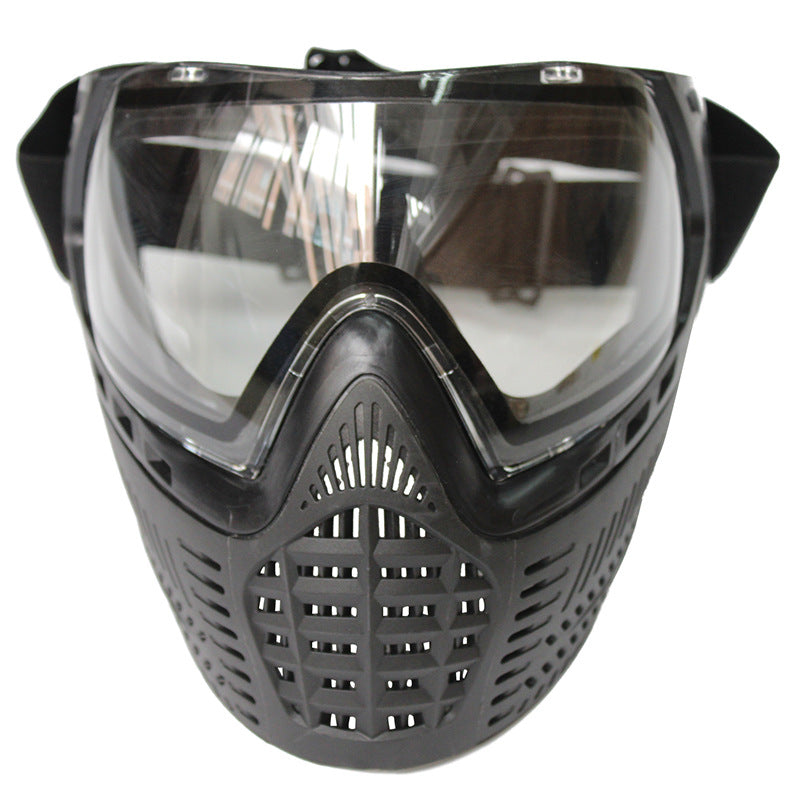 All Black Double Layer Elastic Band Paintball Protective Mask 0 - Tophatter Daily Deals