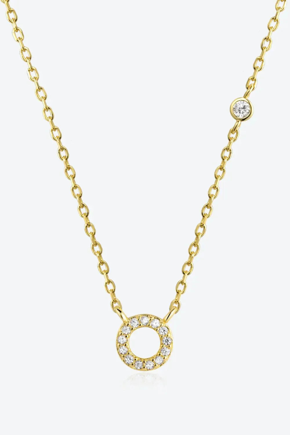 L To P Zircon 925 Sterling Silver Necklace O Gold One Size Necklaces - Tophatter Daily Deals