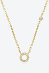 L To P Zircon 925 Sterling Silver Necklace O Gold One Size Necklaces - Tophatter Daily Deals