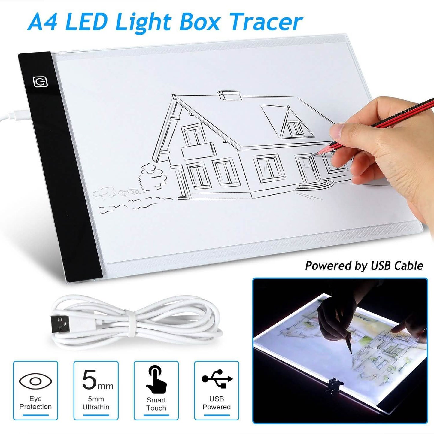 A4 LED Light Box Tracer School, Office & Art Supplies - Tophatter Daily Deals