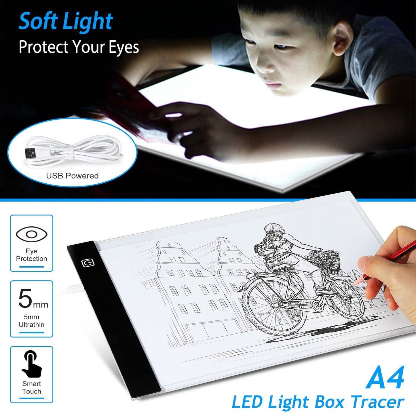 A4 LED Light Box Tracer School, Office & Art Supplies - Tophatter Daily Deals
