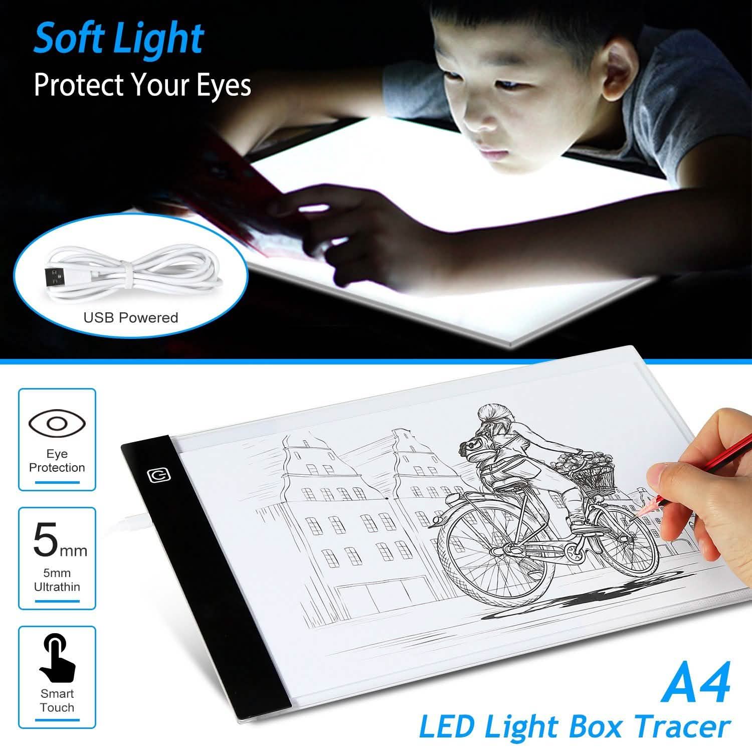 A4 LED Light Box Tracer School, Office & Art Supplies - Tophatter Daily Deals