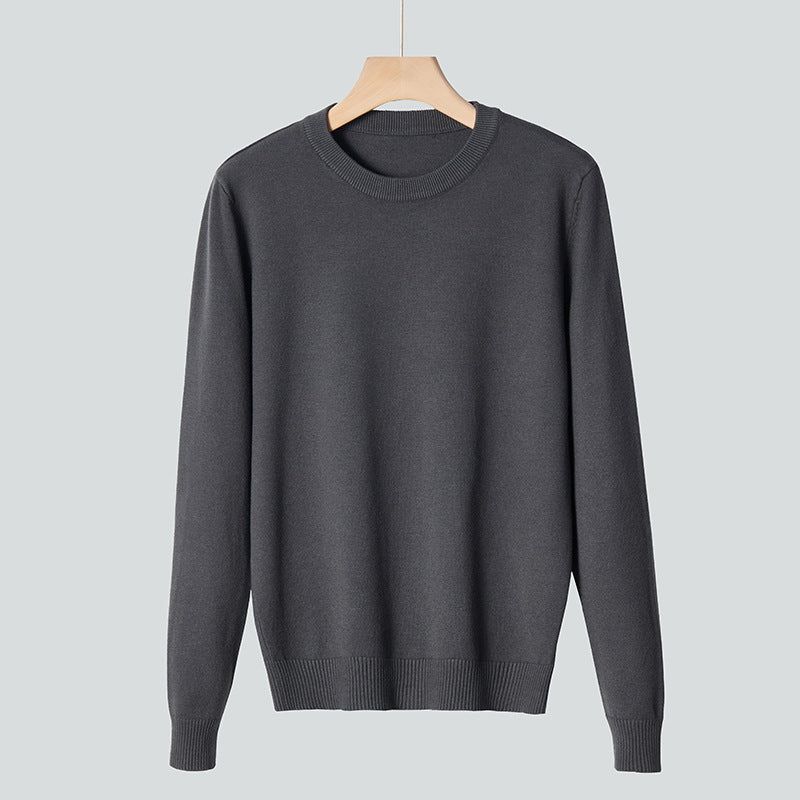 Soft Relaxed Men's Knit Sweater - Crew Neck, Modal Iron Gray 3D Changing Face Moving Picture Frame - Tophatter Daily Deals
