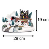 Illuminated Christmas Scene With Movement Xmas Model Village | Light Up LED Animated Christmas Village Ornament | Design Varies One Supplied Model Village - Tophatter Daily Deals