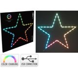 Christmas Star LED RGB Light | 45 LED Colour Changing Star Decoration - 60cm LED Light - Tophatter Daily Deals