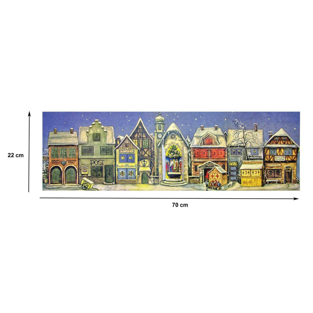 The little Town from 1946 | Freestanding Traditional Christmas Advent Calendar Advent Calendar - Tophatter Daily Deals