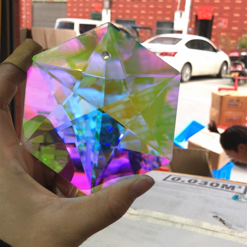 Big Crystal Pendant Light Catching Gift Pendant New Product 100mm sixpointed star 0 - Tophatter Daily Deals