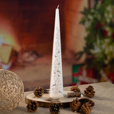 Large Traditional Countdown To Christmas Pyramid Advent Candle | Christmas White & Silver Advent Candle With Numbers | Advent Christmas Candle Festive Candle Advent Candle - Tophatter Daily Deals