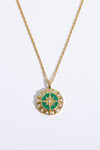 Zircon Decor North Star Pendant Copper Necklace Mid Green One Size Necklaces - Tophatter Daily Deals