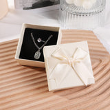 Bow Necklace Earrings Packaging Gift Box Beige7.3x7.3x3.7cm 0 - Tophatter Daily Deals