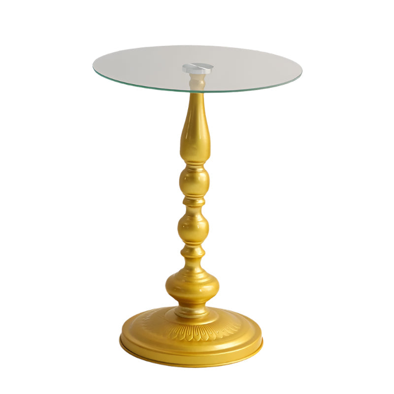 Corner Table Round Minimalist Side Table (Golden) End & Side Tables - Tophatter Daily Deals