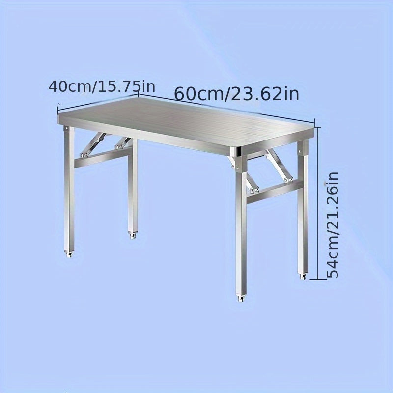 Folding Outdoor Stainless Steel Dining Table Folding Tables - Tophatter Daily Deals