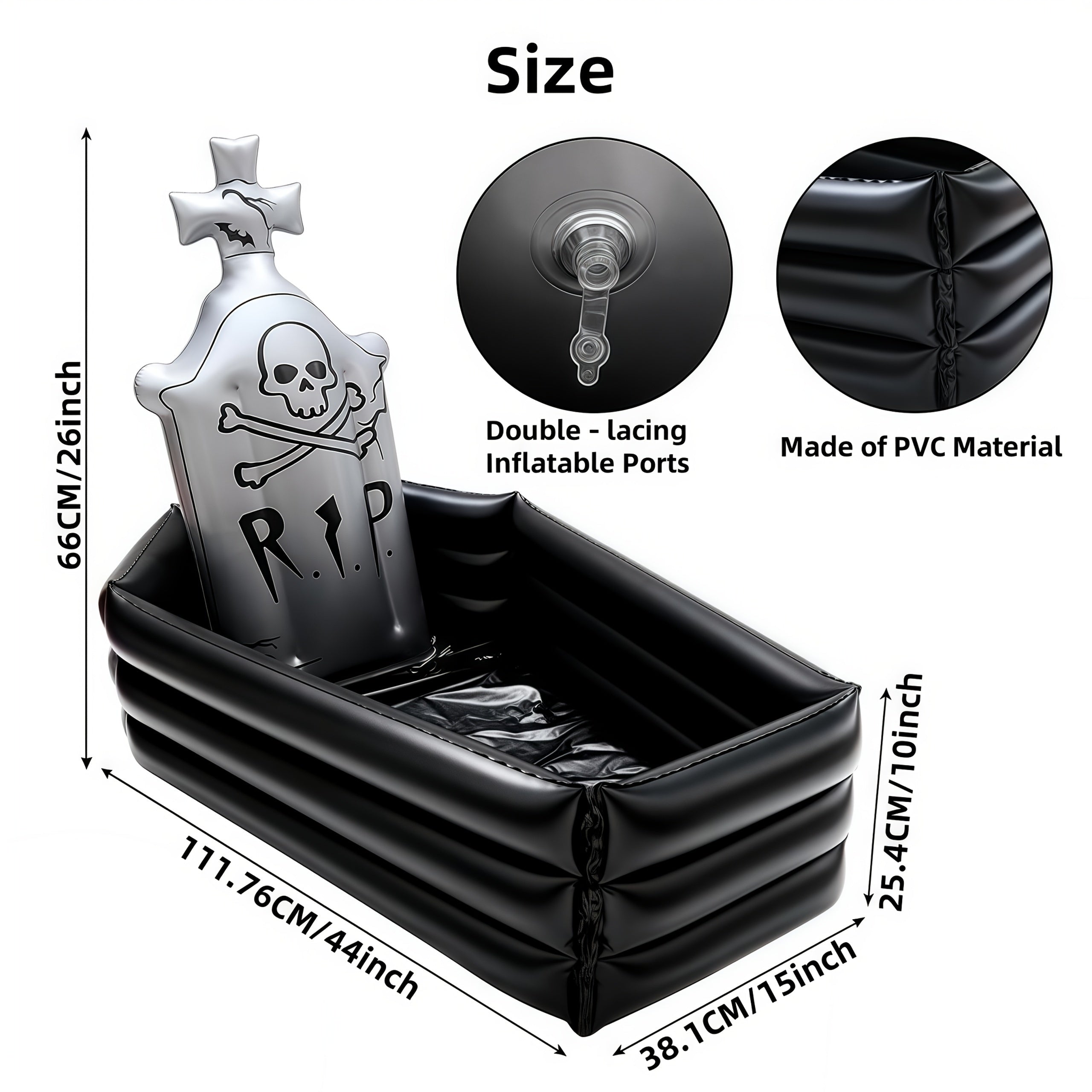 Tombstone Halloween Decoration with Pirate Skull Halloween - Tophatter Daily Deals