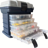 4-Tier Portable Fishing Tackle Storage Box Outdoor > Fishing - Tophatter Daily Deals