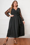 Plus Size Surplice Neck Tied Dress Casual Dresses - Tophatter Daily Deals