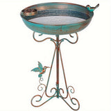 Bird Bath with Feeder Pedestal Garden Ornaments - Tophatter Daily Deals