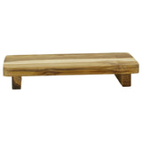 Teakwood Decorative Riser 31.5cm, Footed Natural Wood Display Stand
