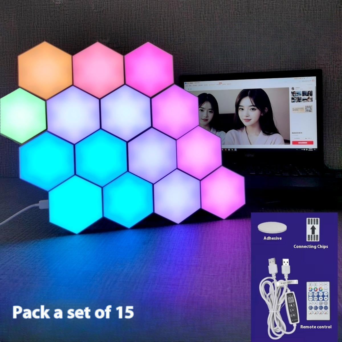 Background Wall Quantum Esports Atmosphere Light Strange Light Board 15lights 0 - Tophatter Daily Deals