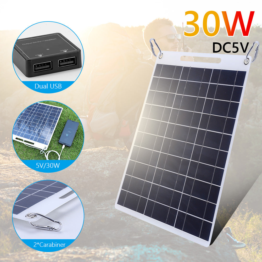 13W 5V Outdoor Mobile Phone USB Solar Flexible Charging Board 0 - Tophatter Daily Deals