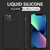 Back Cover Type Simple Liquid Silicone Phone Case B1 Black 0 - Tophatter Daily Deals