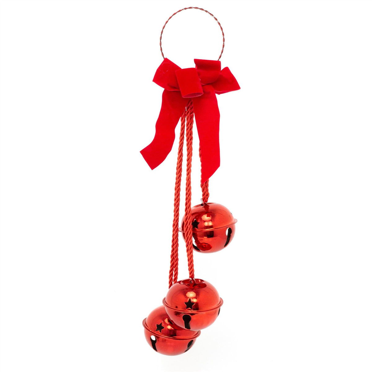 Extra Large Red Christmas Jingle Bells Door Hanger | Christmas Bells Doorhanger Jingle Bell Garland Hanging Decoration | Giant Door Knob Bells Christmas Ornament Bells - Tophatter Daily Deals