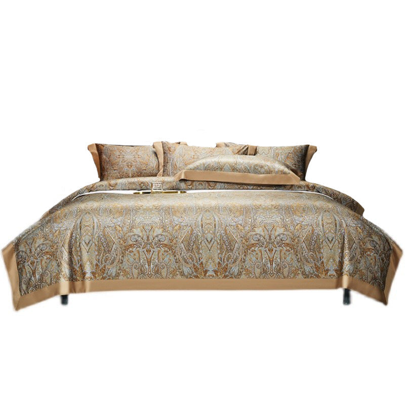 140 Cotton Satin Digital Printed Four-piece Bedding Set 0 - Tophatter Daily Deals