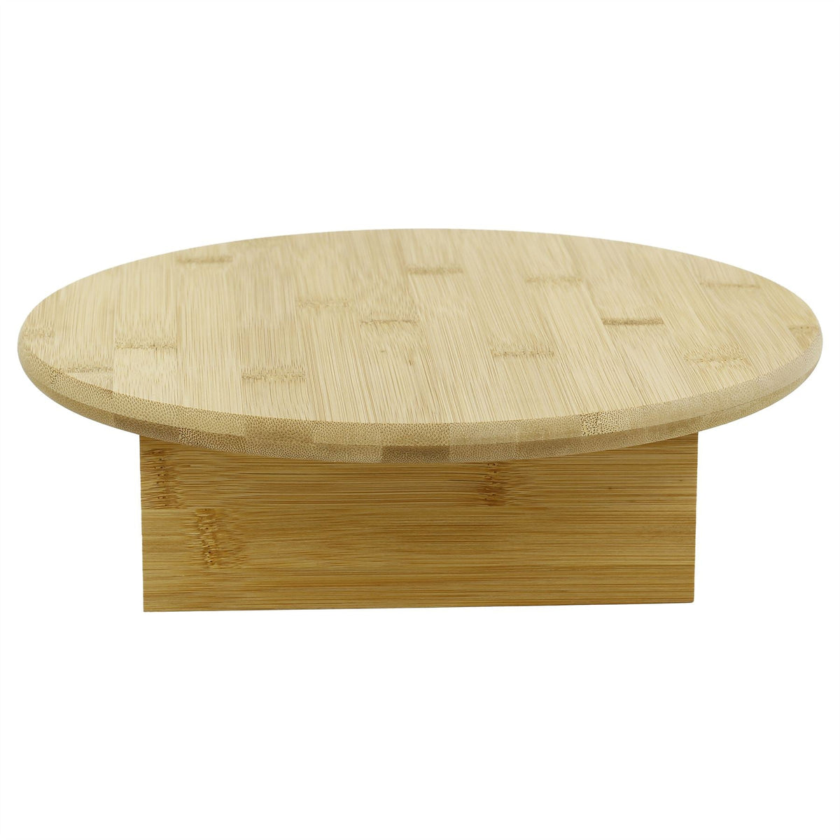 Wooden Raised Round Serving Platter 30cm, Footed Serving Board for Cake & Pastry Serving Board - Tophatter Daily Deals