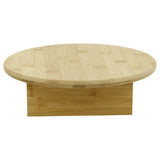 Wooden Raised Round Serving Platter 30cm, Footed Serving Board for Cake & Pastry Serving Board - Tophatter Daily Deals