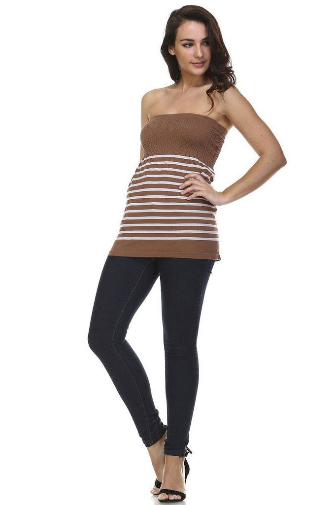 Women's Textured Knit Stretch Tube Top Tops - Tophatter Daily Deals