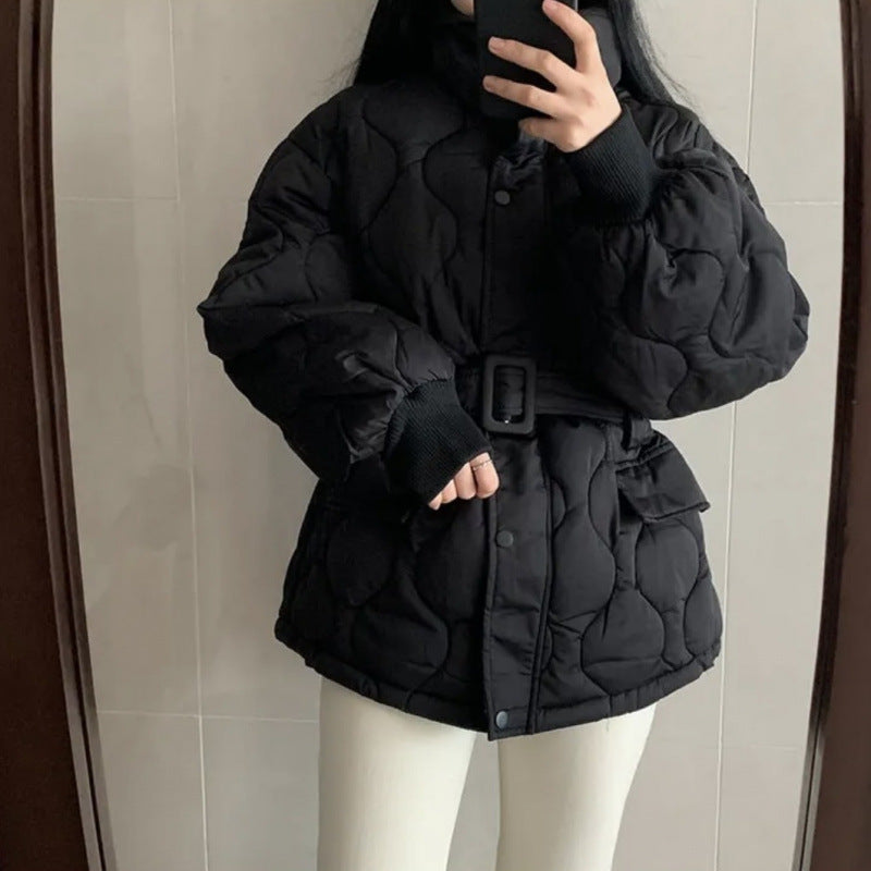 Insulating Cozy Women Quilted Coat - Oversized Cotton Winter 3D Changing Face Moving Picture Frame - Tophatter Daily Deals