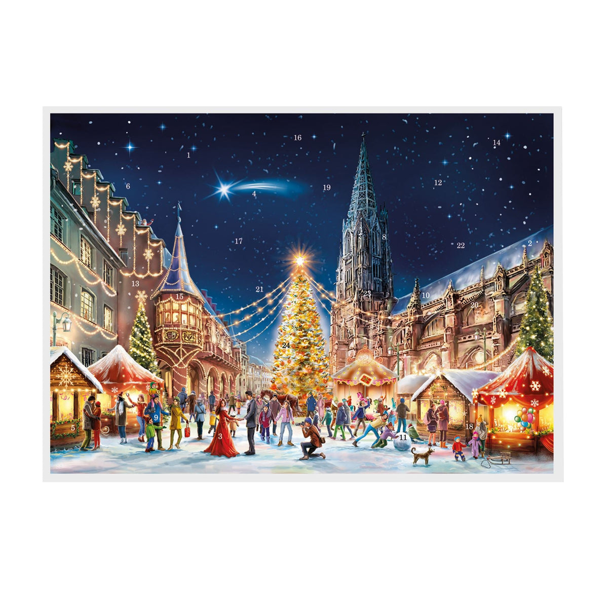 Freiburg Cathedral - Christmas Advent Calendar Greetings Card & Envelope Advent Calendar - Tophatter Daily Deals