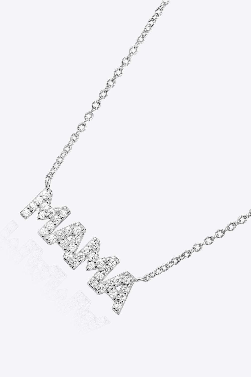 MAMA Zircon 925 Sterling Silver Necklace Necklaces - Tophatter Daily Deals